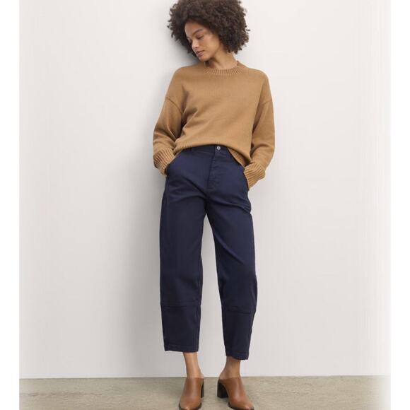 NWOT Everlane The Utility Barrel Pant In Navy Size 8